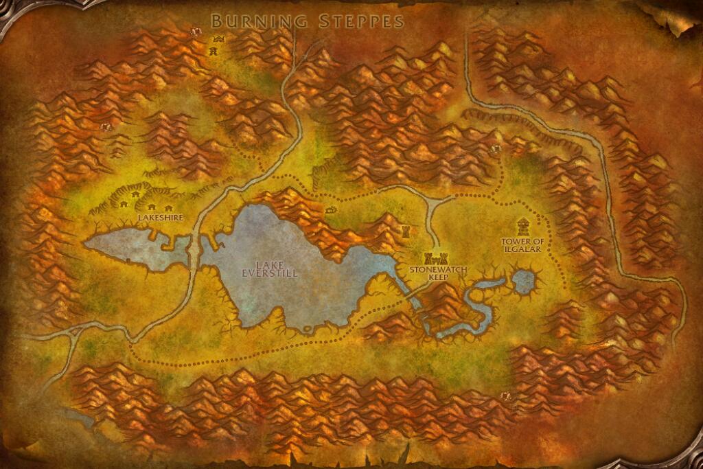 Map of Redridge Mountains